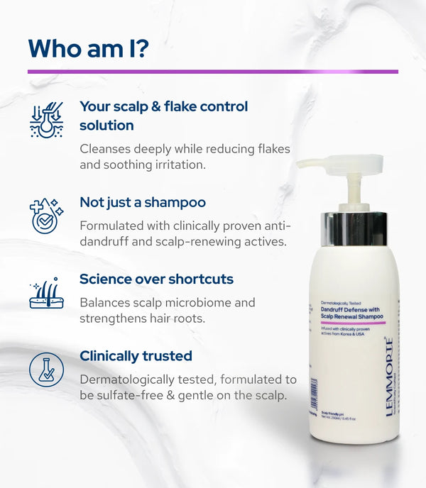 Lemmorte® Dandruff Defense with Scalp Renewal Shampoo