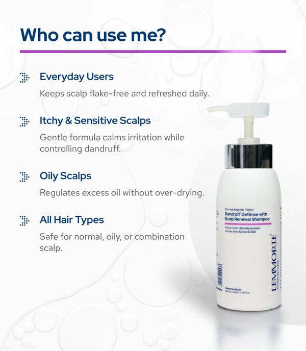 Lemmorte® Dandruff Defense with Scalp Renewal Shampoo