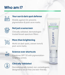 Lemmorte® Dark Spot Defense Sunscreen with Tone-Perfecting Actives