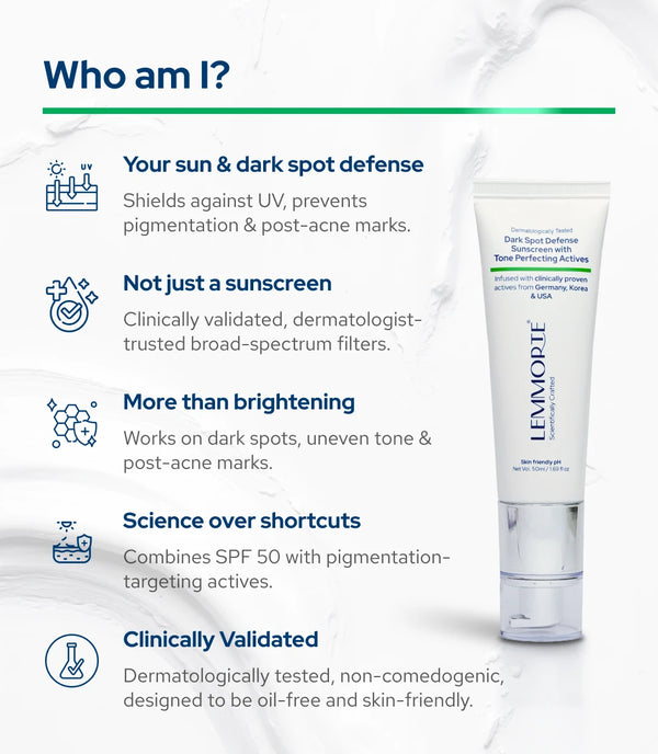 Lemmorte® Dark Spot Defense Sunscreen with Tone-Perfecting Actives