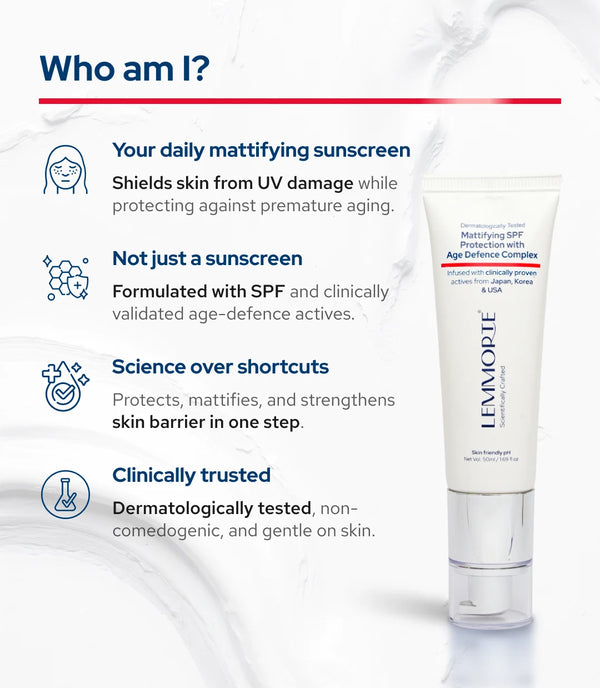 Lemmorte® Mattifying SPF Protection with Age Defence Complex