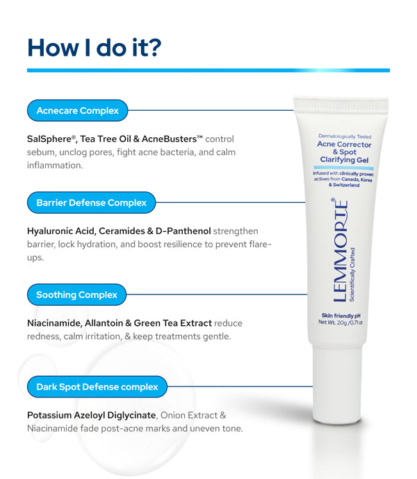 Lemmorte® Acne Corrector & Spot Clarifying Gel